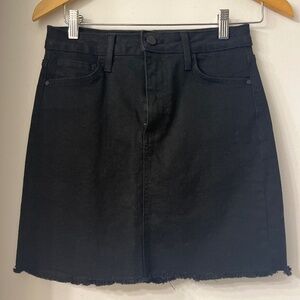 Black denim skirt